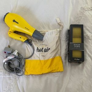 Drybar baby buttercup blow dryer and high top grip rollers